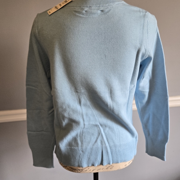 Light Blue Women's Crewneck Sweater - Picture 4 of 5